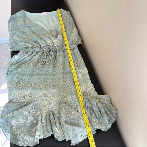 Altar’d State Long Sleeve Bandanna Print Wrap Front Dress - Picture 13 of 14